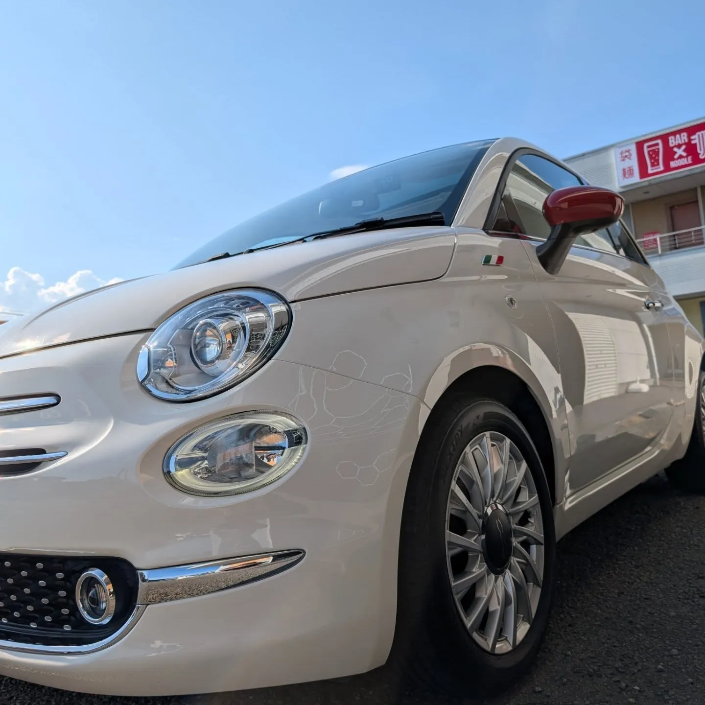 FIAT500で洗車のご依頼✨