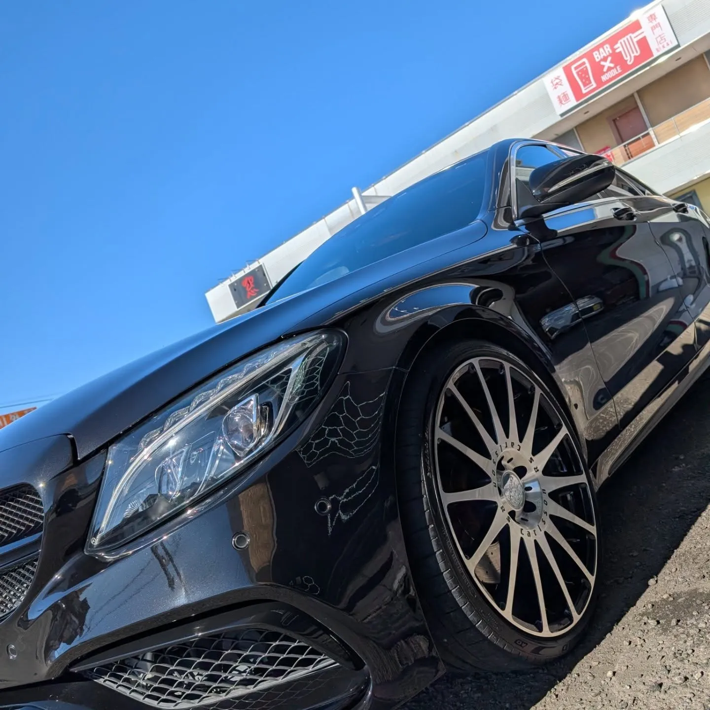 Mercedes-Benz Cクラスで洗車のご依頼✨